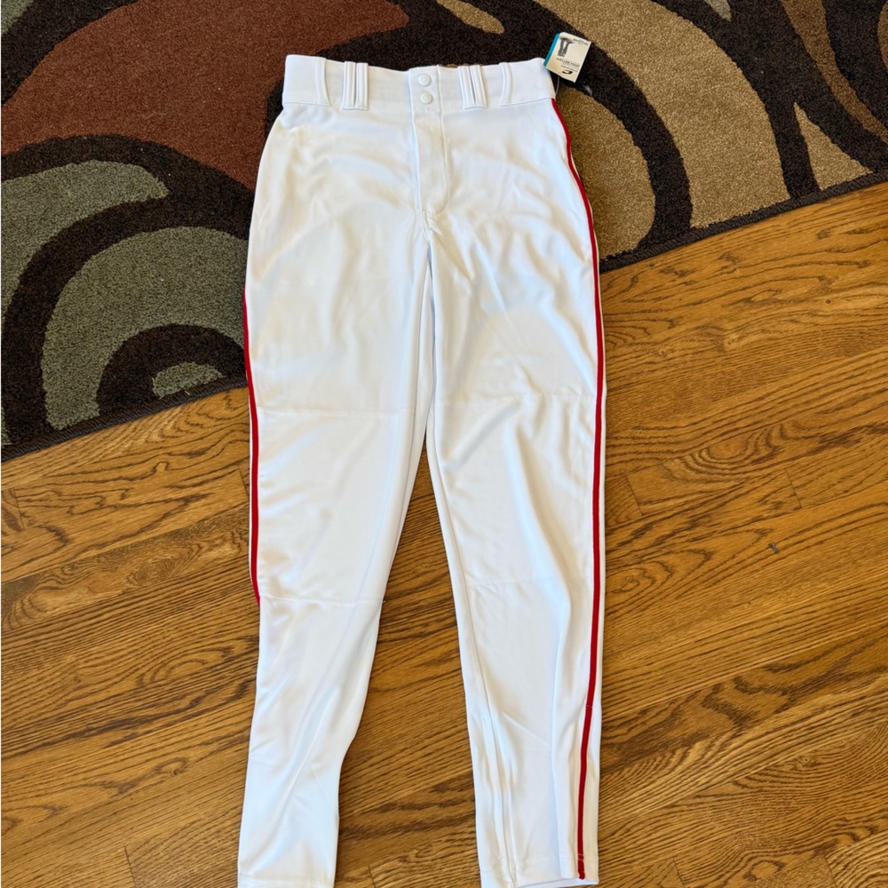White Pants with Red Men’s Baseball Pants Brand New